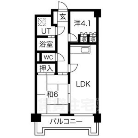 名古屋市中川区十番町のマンションの間取り