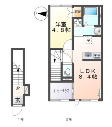 府中市本町のアパートの間取り