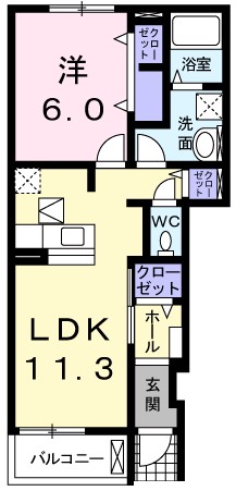 あきる野市引田のアパートの間取り