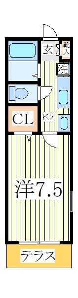 我孫子市天王台のアパートの間取り