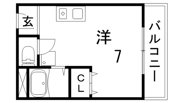 神戸市中央区野崎通のマンションの間取り