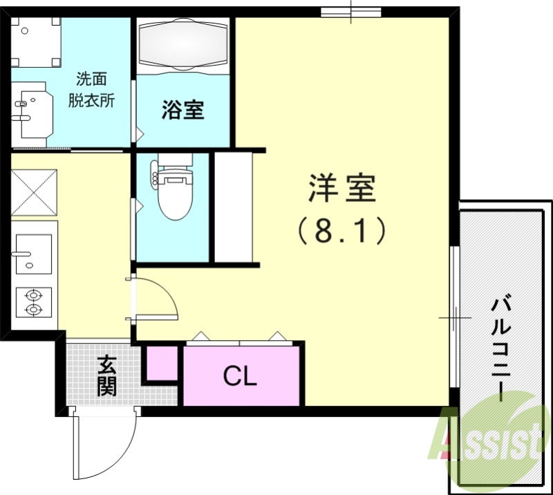 尼崎市大庄北のマンションの間取り