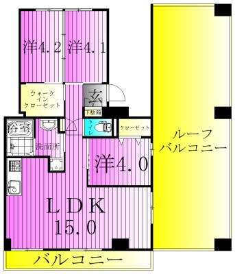 コンフォリア竹ノ塚ウエストの間取り