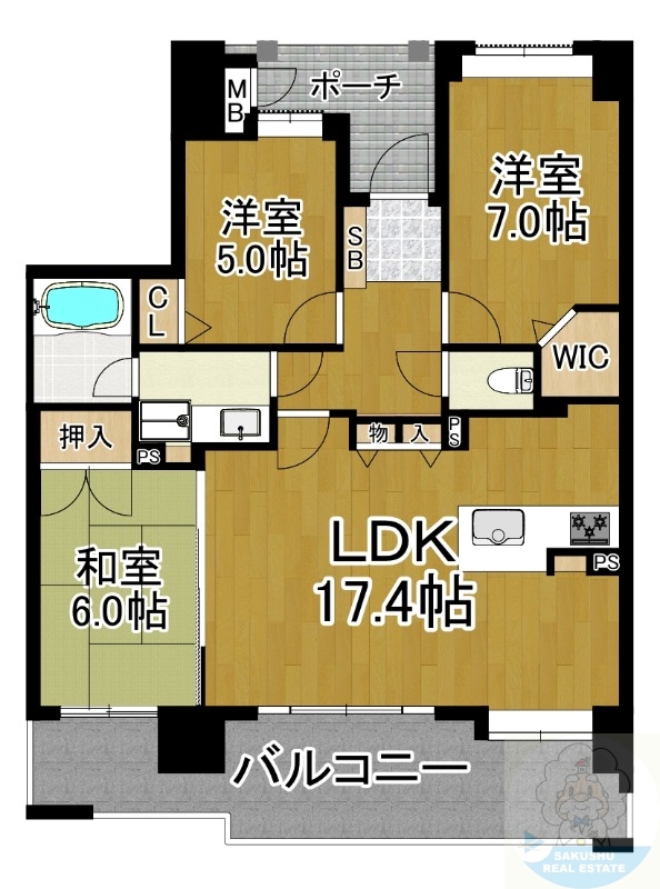 エイルマンション茂里町の間取り