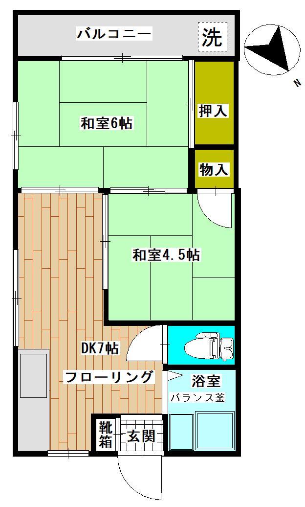 世田谷区砧のマンションの間取り