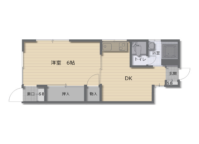 白樺コーポラスの間取り