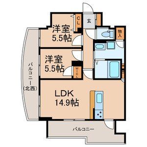 流山市前平井のマンションの間取り