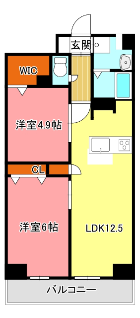 明石市樽屋町のマンションの間取り