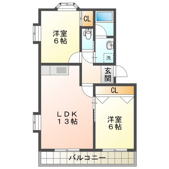 アネックス富洲原の間取り