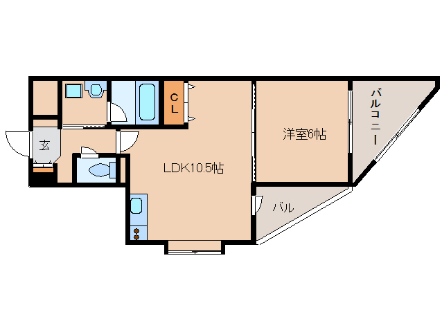 生駒市東松ケ丘のマンションの間取り