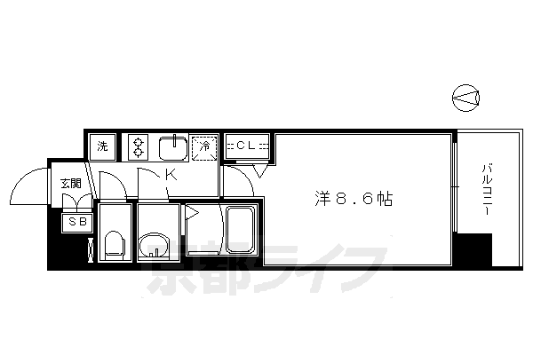 プレサンス THE KYOTO 流雅の間取り写真