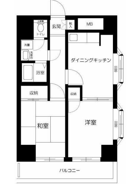 京急本線 大森海岸駅 徒歩6分 12階建 築37年の間取り写真