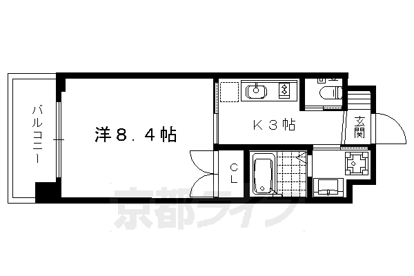 地下鉄烏丸線 北大路駅 徒歩23分 4階建 築13年の間取り写真