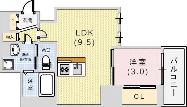 セレニテ神戸元町クレアの間取り写真