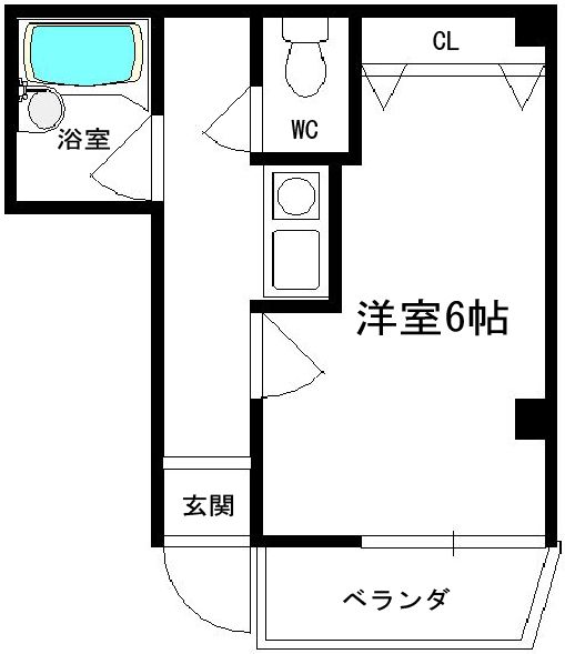 西宮市松籟荘のマンションの間取り