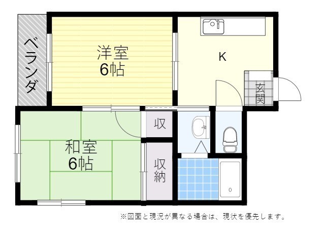 フラワーハイツ牧の間取り