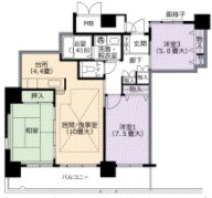 名古屋市中区新栄のマンションの間取り