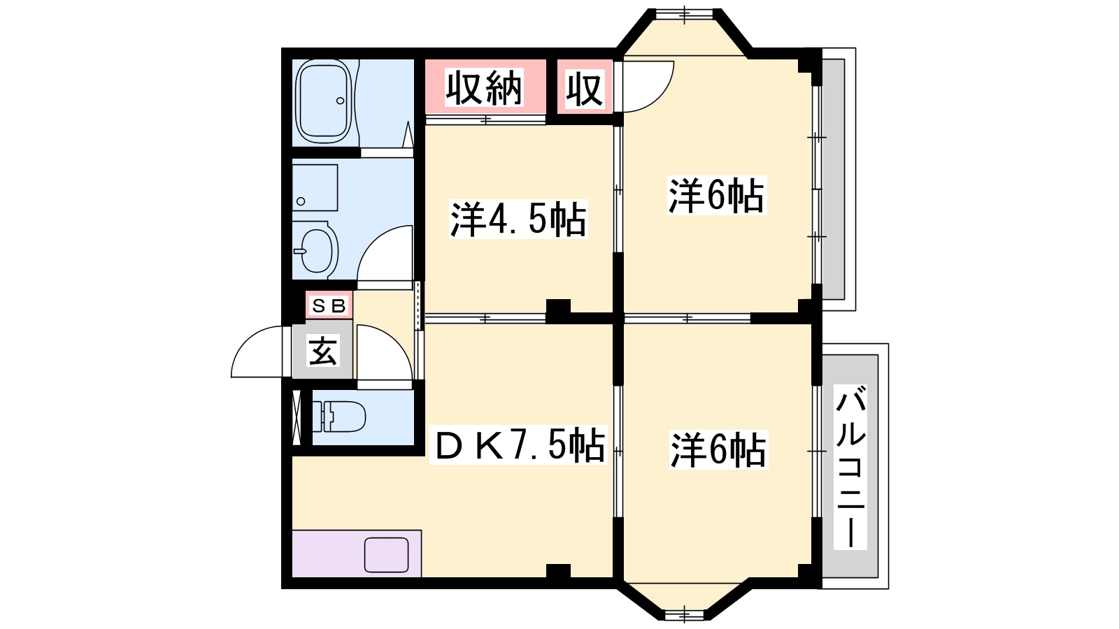 姫路市勝原区下太田のアパートの間取り