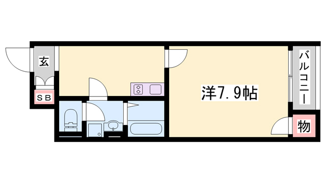 加東市上滝野のアパートの間取り