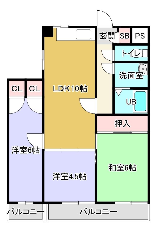 シティハイム田町の間取り