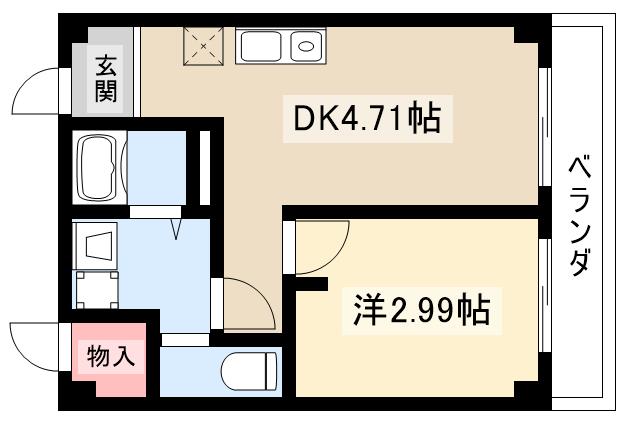 コーポ三朝の間取り