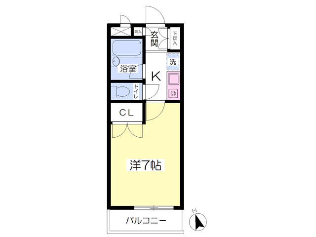 横浜市保土ケ谷区宮田町のアパートの間取り