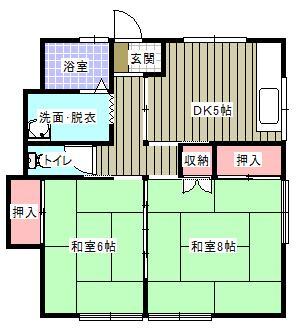 山形県山形市西田２（アパート）の賃貸物件の間取り