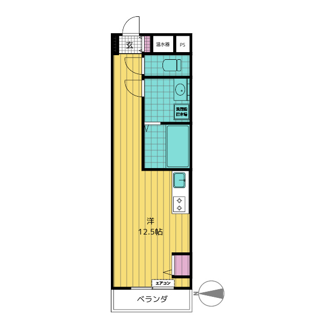 シティフラット中村の間取り