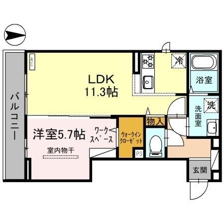 （仮）Ｄ－ＲＯＯＭ新倉一丁目の間取り