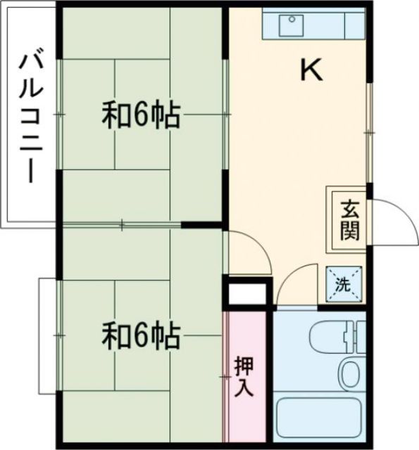 【府中市白糸台のアパートの間取り】