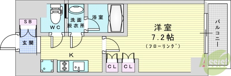 大阪市淀川区塚本のマンションの間取り