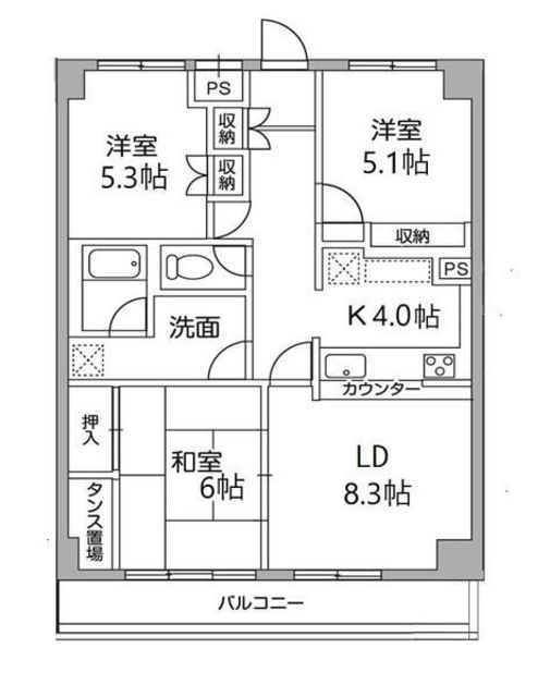 Ｔ’ｓ　ｇａｒｄｅｎ稲城の間取り