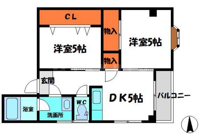 守口市京阪本通のマンションの間取り