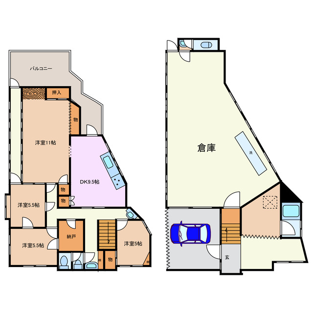 三重郡川越町大字当新田のマンションの間取り