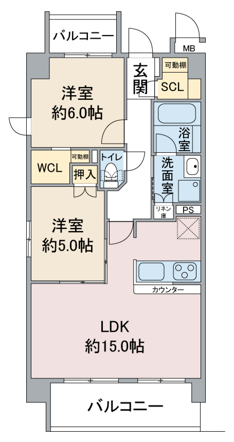 エトワール社が丘の間取り