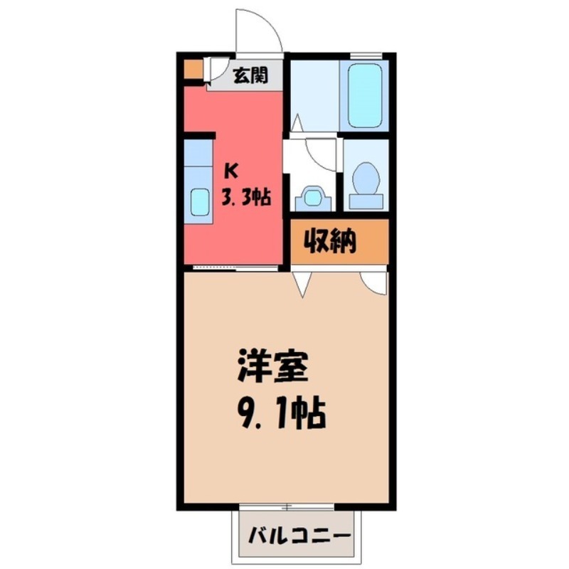 エーデル桜 Bの間取り