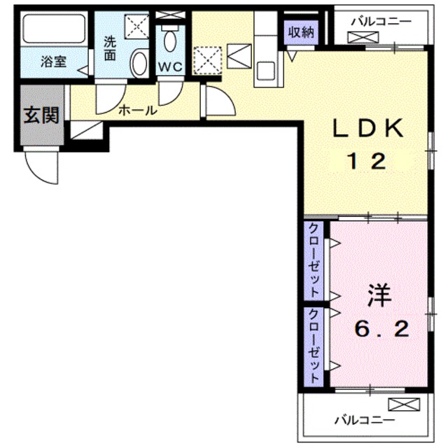 和泉市上代町のアパートの間取り