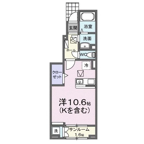 富士宮市小泉のアパートの間取り