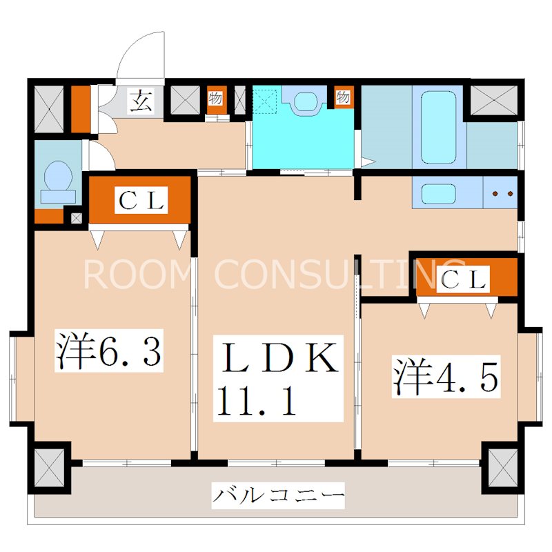 パティオス壱番館の間取り