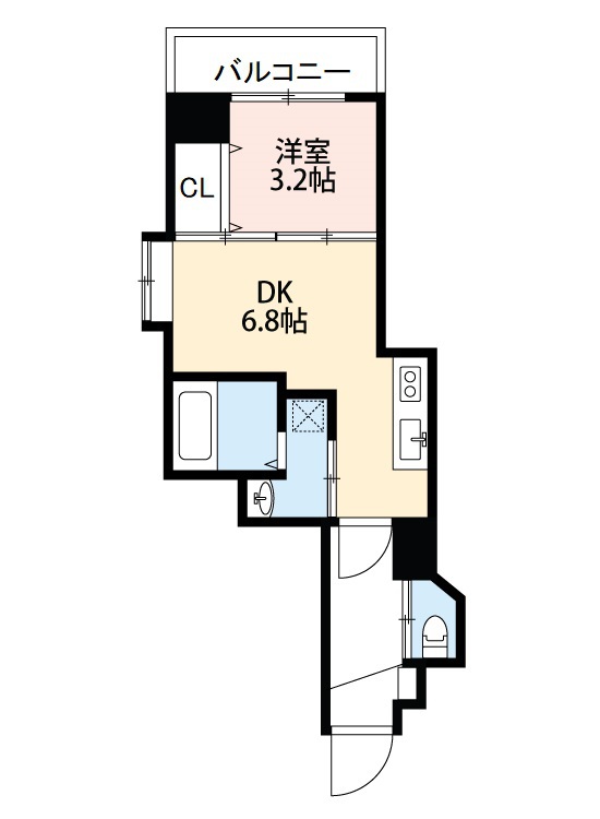 【鹿児島市上之園町のマンションの間取り】