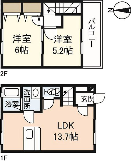 広島市西区観音新町のマンションの間取り