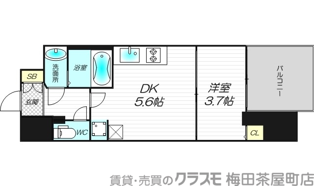 ルフォンプログレ堺筋本町タワーレジデンスの間取り