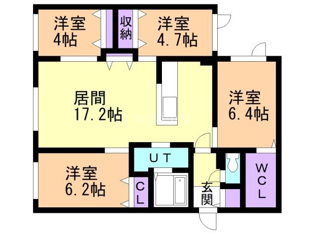 札幌市西区山の手六条のマンションの間取り