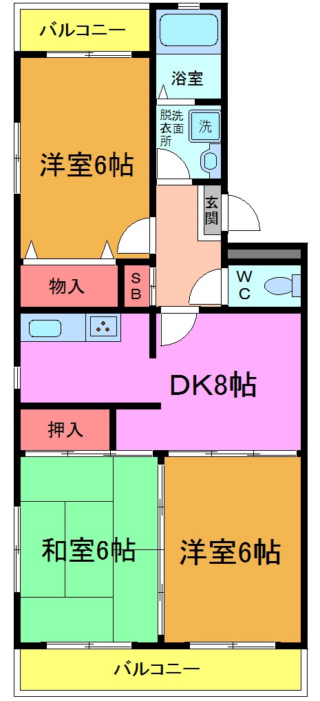 グリーンタウン本中山の間取り