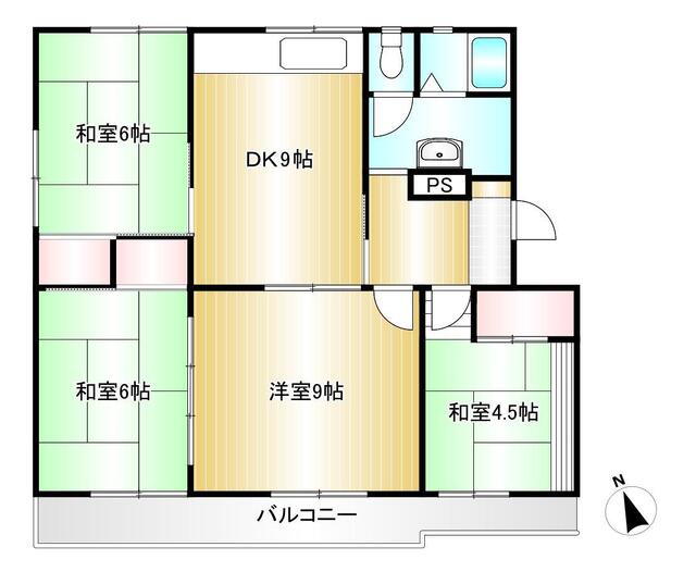 リアンＩＩ棟の間取り