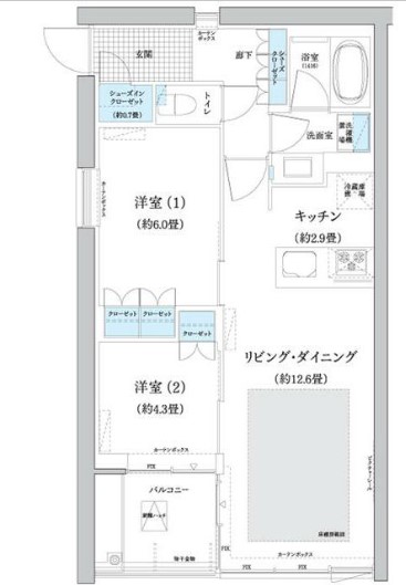 ガーデニエール砧WESTの間取り