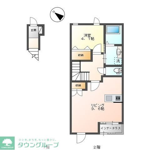 羽生市西のアパートの間取り