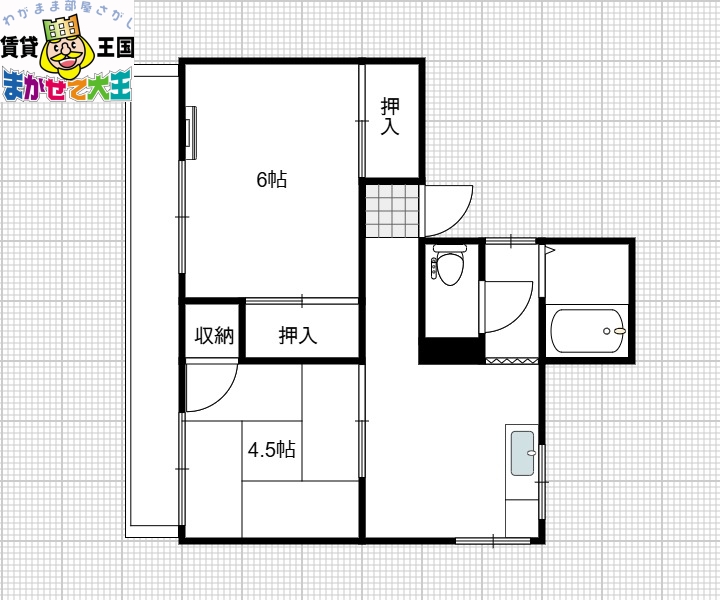 長崎市恵美須町のマンションの間取り