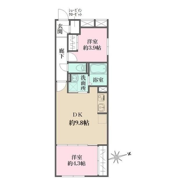 グローリオシェルト杉並方南町の間取り