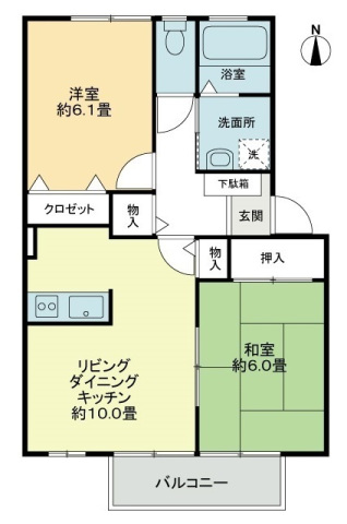 フォブール紅陽Ａの間取り